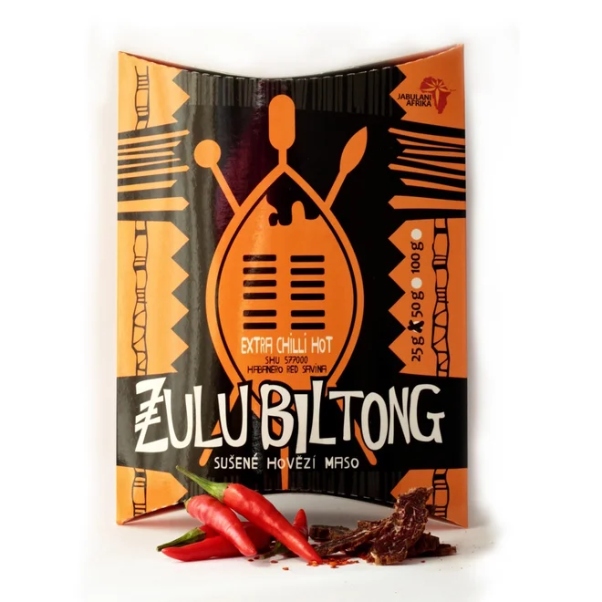 Zulu Biltong: Extra hot chilli, 100 g