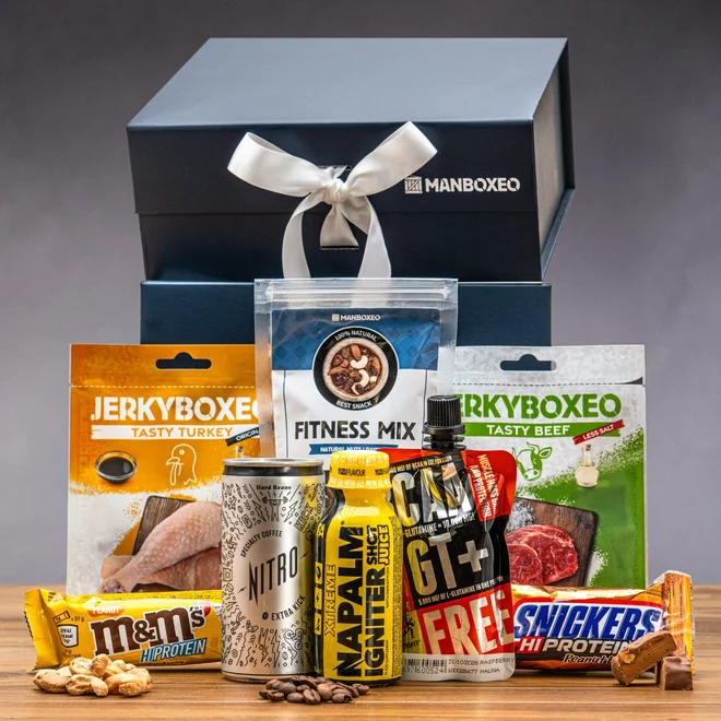 Giftboxeo dárkový box (royal blue) - Pro fitkaře