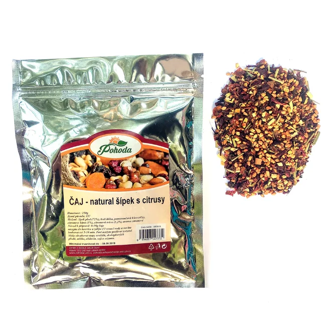 250 g Sypaný čaj Natural (šípky s citrusmi)
