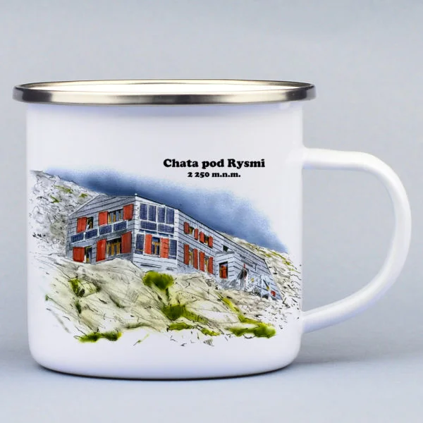 330 ml Turistický smaltovaný hrnček "Chata pod Rysmi"