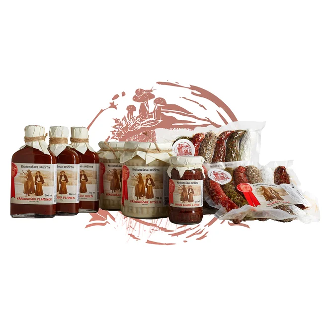 Krakonošova nadílka Klasik (3 chilli omáčky, 2 kysela, 12 klobás a povidla)