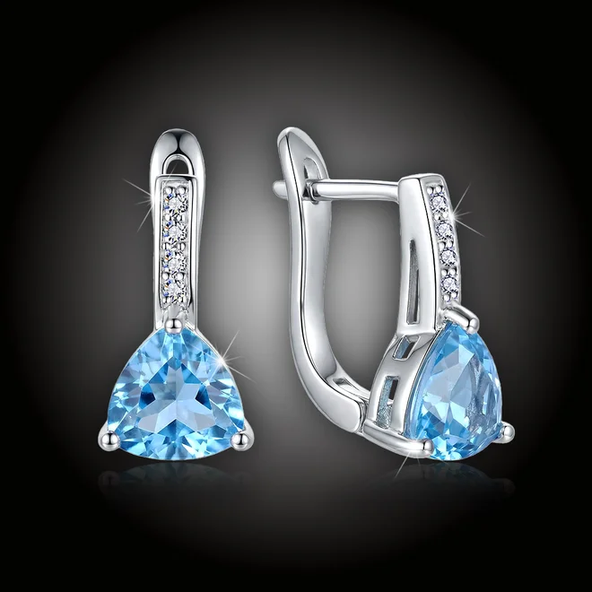 Náušnice Brillance Astrid Light Blue