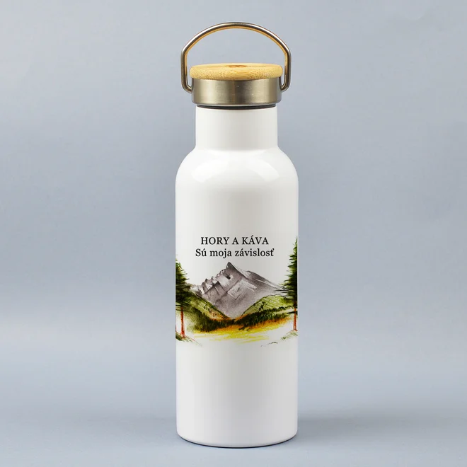 500 ml Turistická termofľaša "Hory a káva sú moja závislosť 2"
