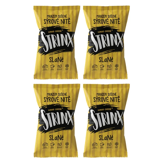 4 x 25 g Balenie mrazom sušeného syra StrinX (nite - slané)