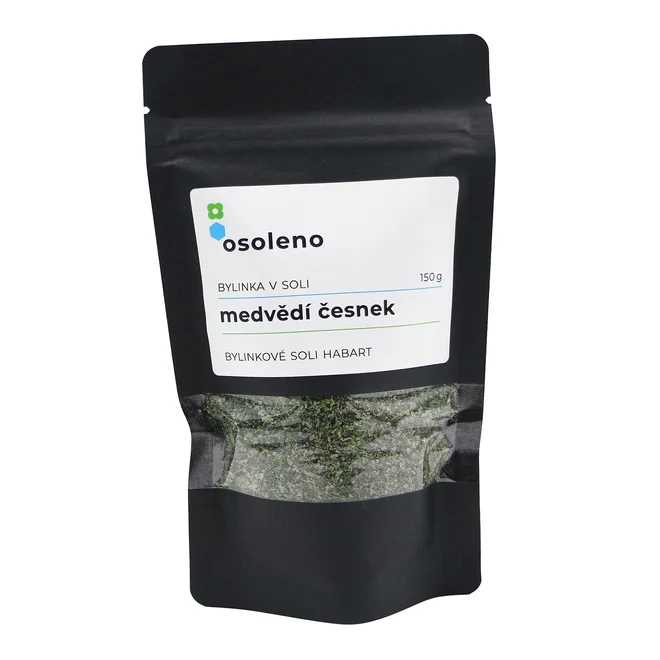 Medvědí česnek v soli kamenné jemné, 150 g