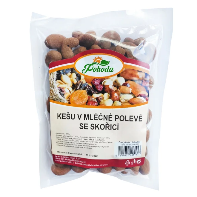 Kešu v mléčné polevě se skořicí, 250 g