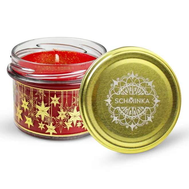 180 ml Vonná sójová sviečka "Vianočný čas" (šafrán, mandle, škorica)