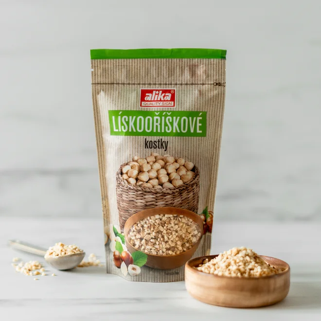 Lískooříškové kostky pražené, 200 g