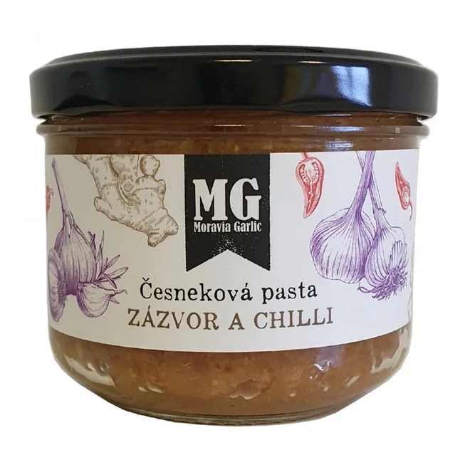 Česneková pasta - zázvor a chilli, 250 g