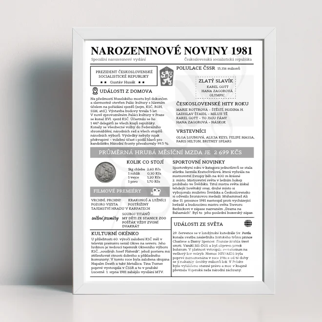 Narozeninové noviny 1981