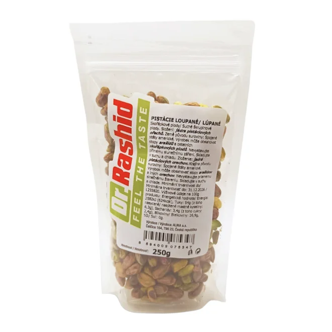 Pistácie loupané nepražené, 250 g