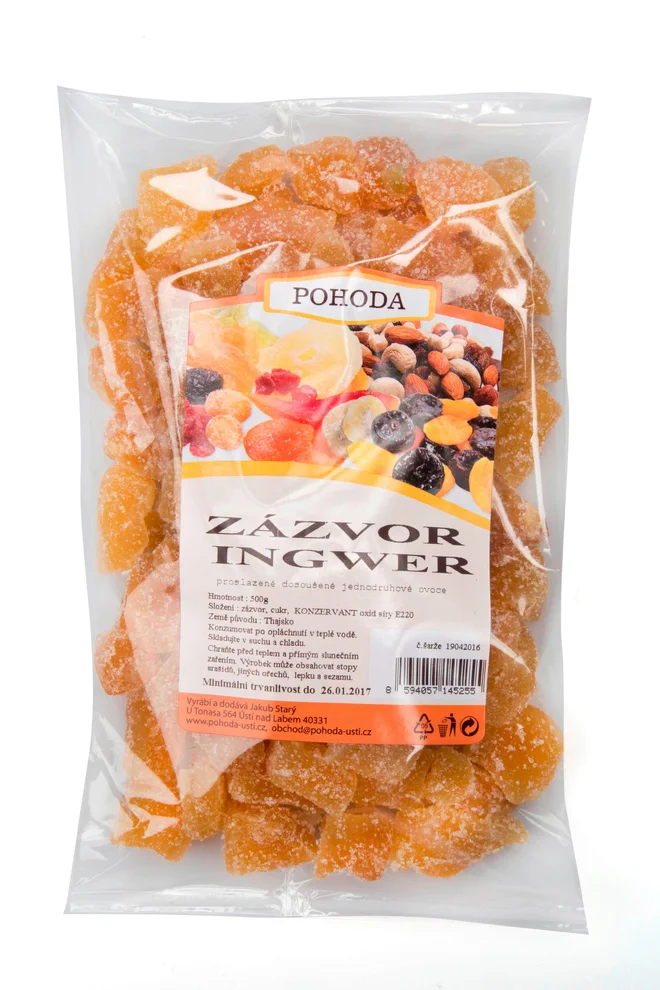 500 g Zázvor kocky sladené