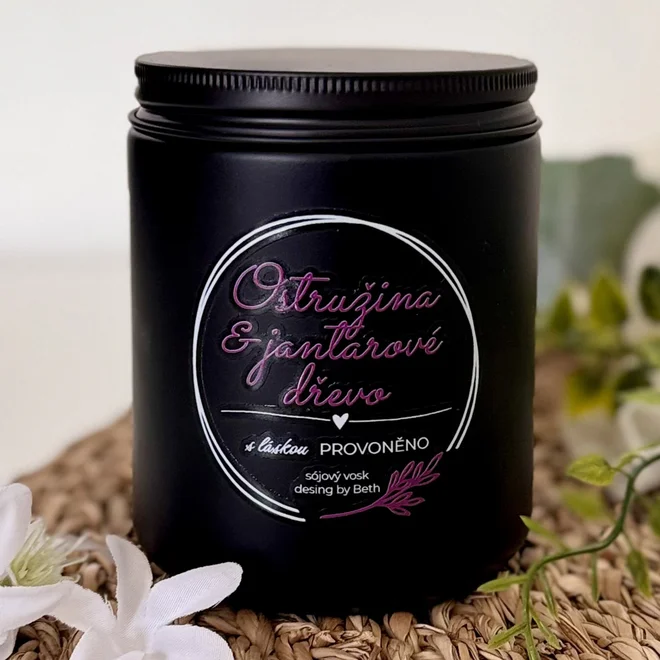 Ostružina & jantarové dřevo - sójová svíčka, 270 ml