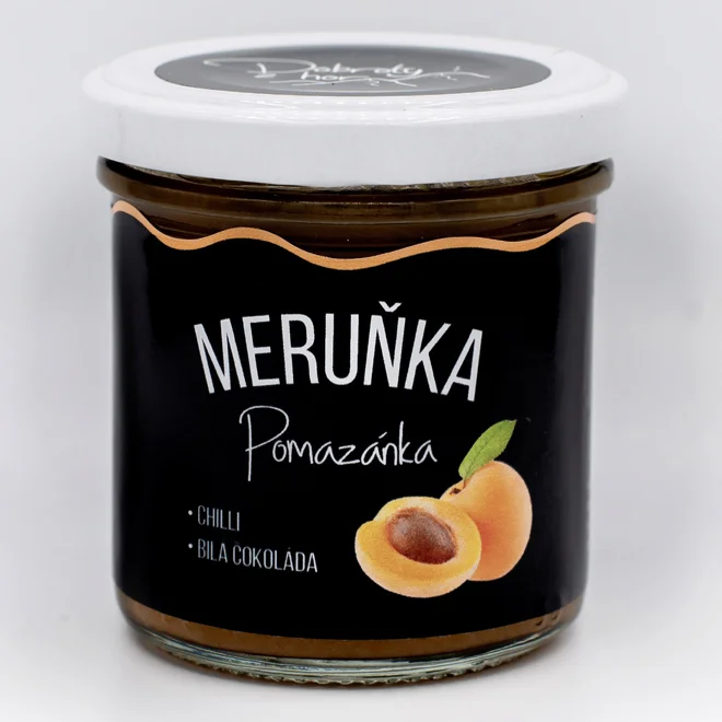 Originálny český džem (marhuľa - biela čokoláda / ružové korenie / chilli)