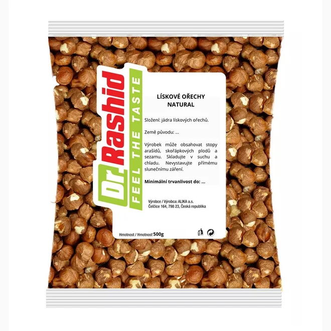 Lískové ořechy natural, 500 g