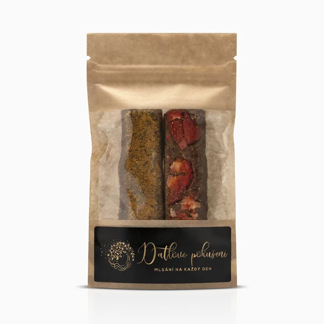 2pack datlových tyčinek - jahoda a rakytník, 100 g