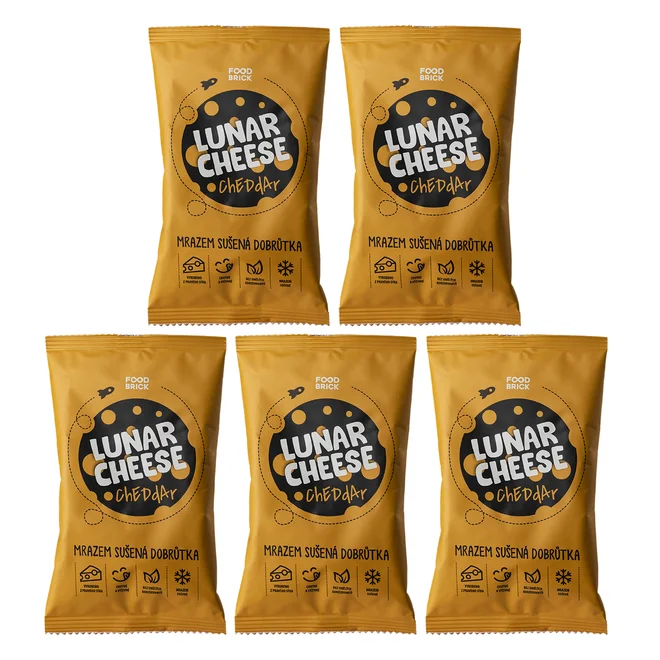 5 x 25 g Balenie mrazom sušeného syra Lunar Cheese (cheddar)
