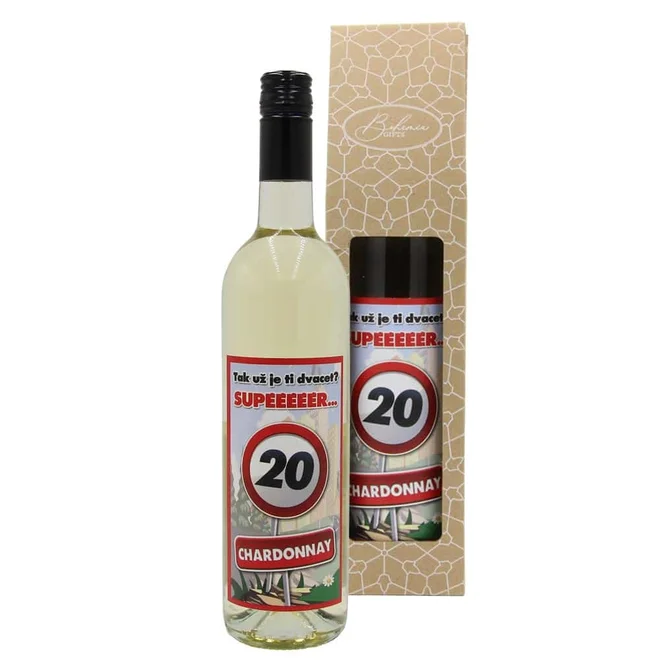 0,75 l Darčekové biele víno Chardonnay „Všetko najlepšie"