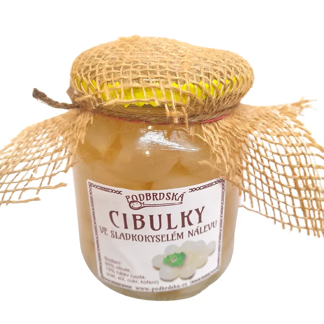 Cibulky ve sladkokyselém nálevu, 300 g
