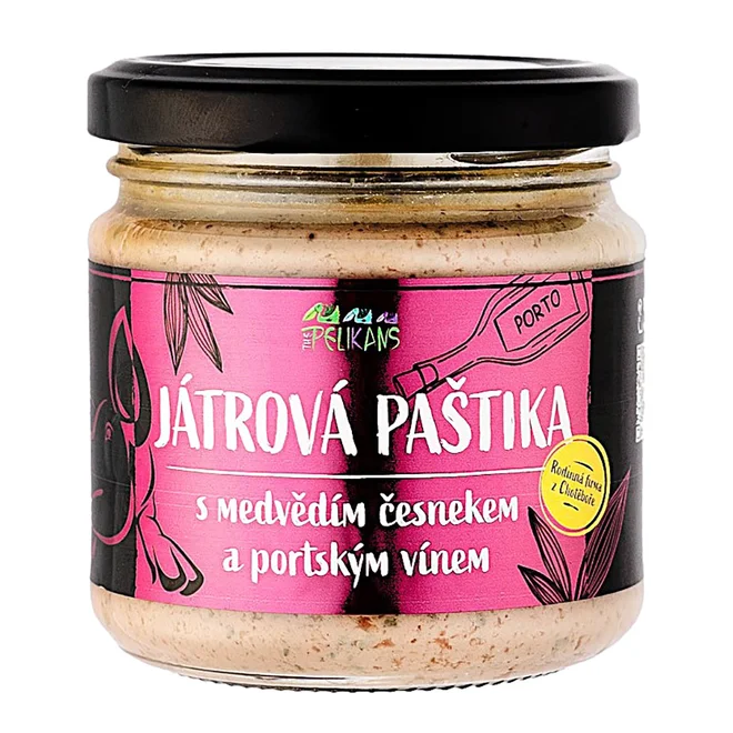 Játrová paštika s portským vínem a medvědím česnekem, 170 g