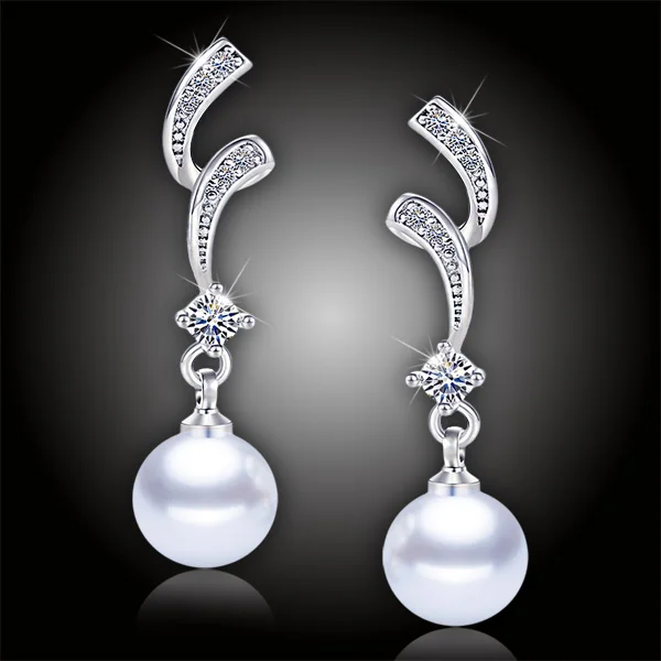 Perlové náušnice Olympia - White Pearl