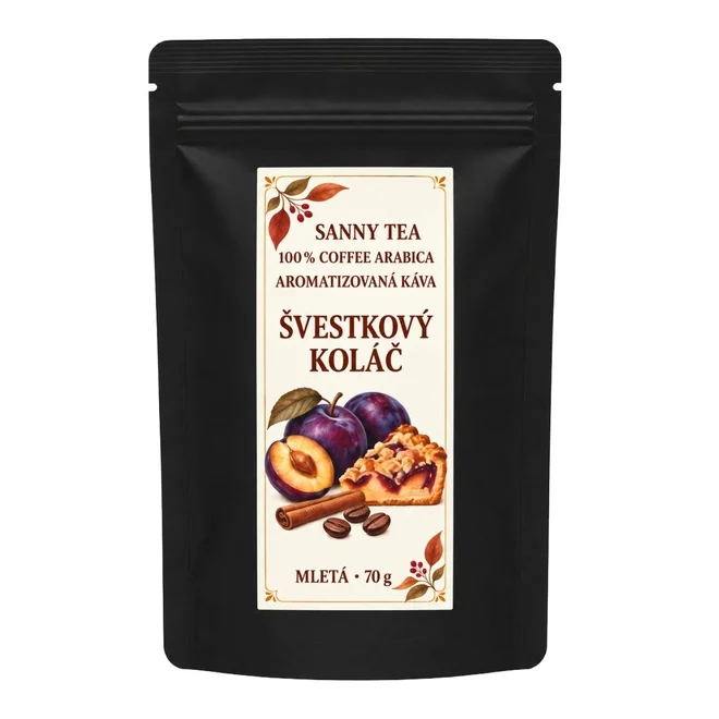 70 g Aromatizovaná mletá káva "Slivkový koláč"