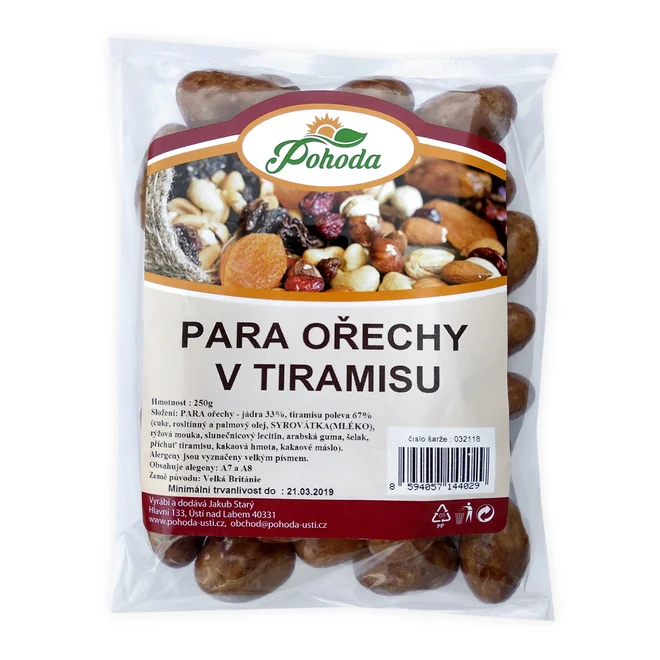 Para jádra v tiramisu polevě, 250 g