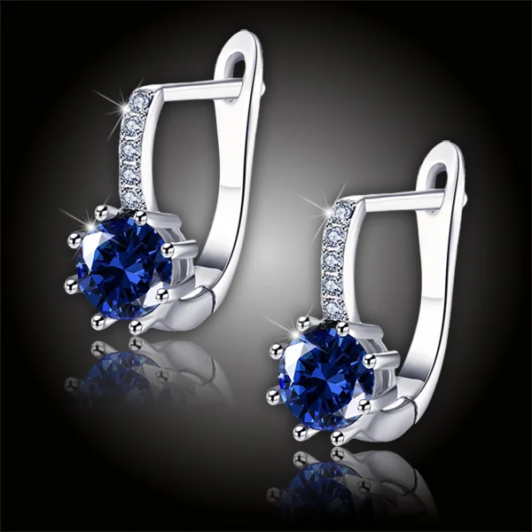 Náušnice Brillance Tiffany Royal Blue