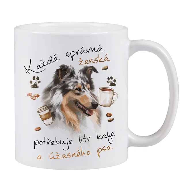 Dlouhosrstá kolie (blue merle)