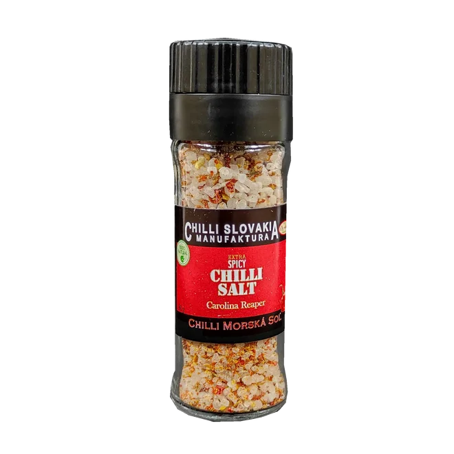80 g Carolina Reaper morská soľ v mlynčeku
