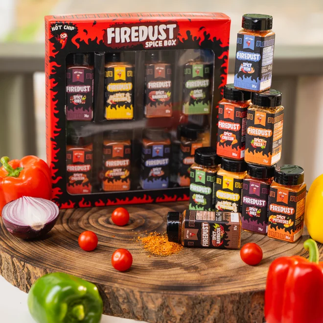 8-dielna Darčekový sada zmesí korenín "Firedust"
