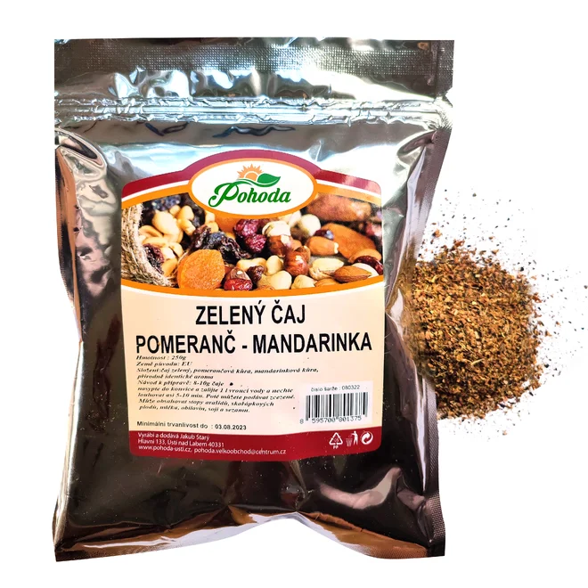 250 g Zelený čaj s pomarančom a mandarínkou