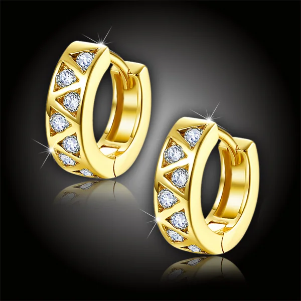 Pozlacené náušnice La Diamantina Helene Gold
