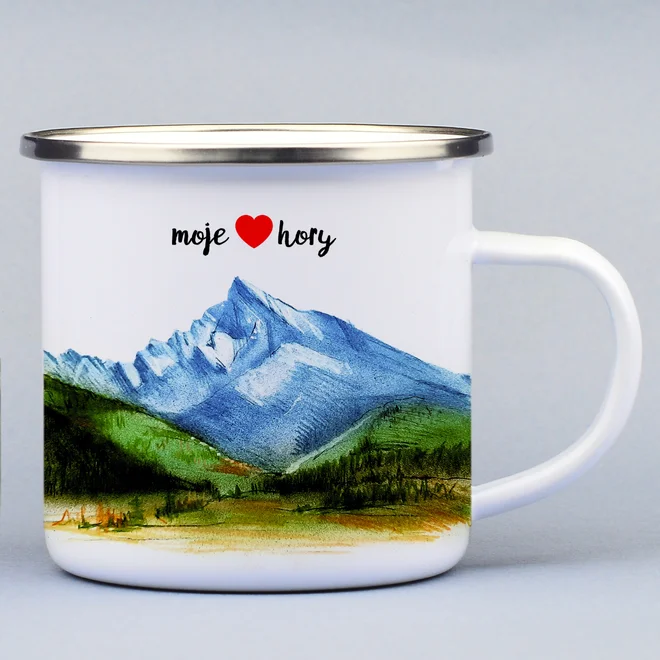 330 ml Turistický smaltovaný hrnček "Moje hory"