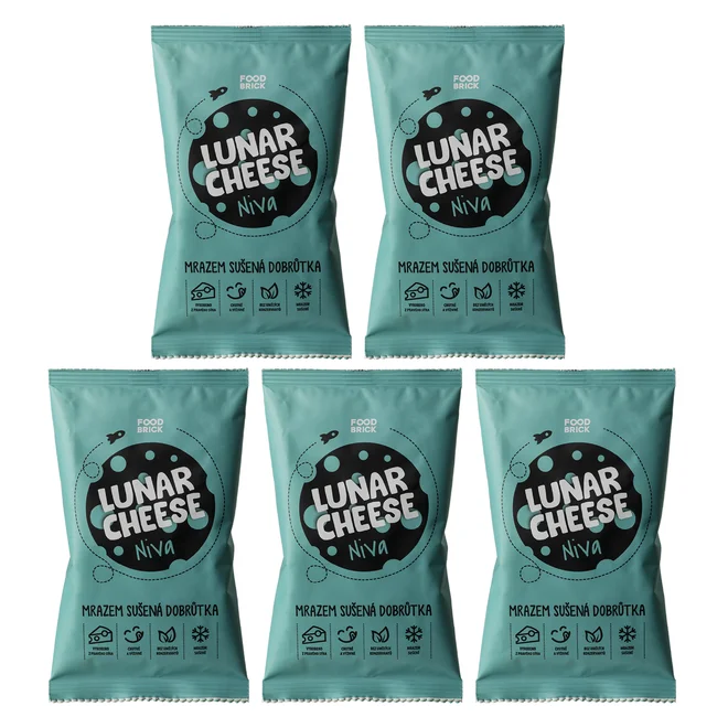 5 x 25 g Balenie mrazom sušeného syra Lunar Cheese (niva)