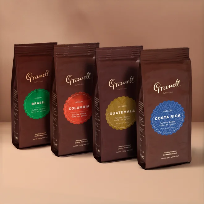 4 x 250 g Set zrnkových káv "GRANELL"