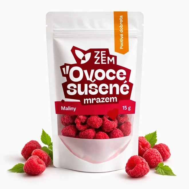 Maliny sušené mrazem, 15 g
