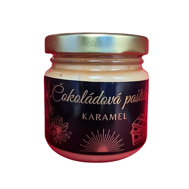 Čokoládová paštika karamelová 30,4 % s čekankovým sirupem, 100 g