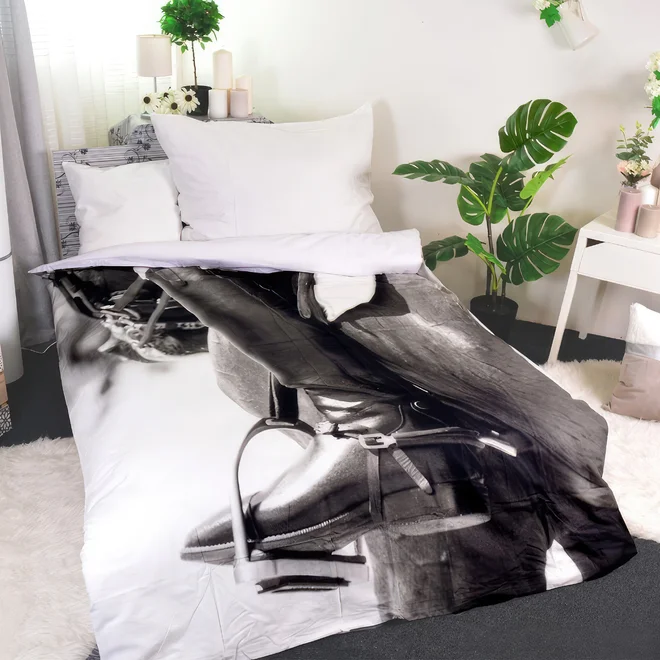 Bavlněné povlečení 3D Jezdec na koni