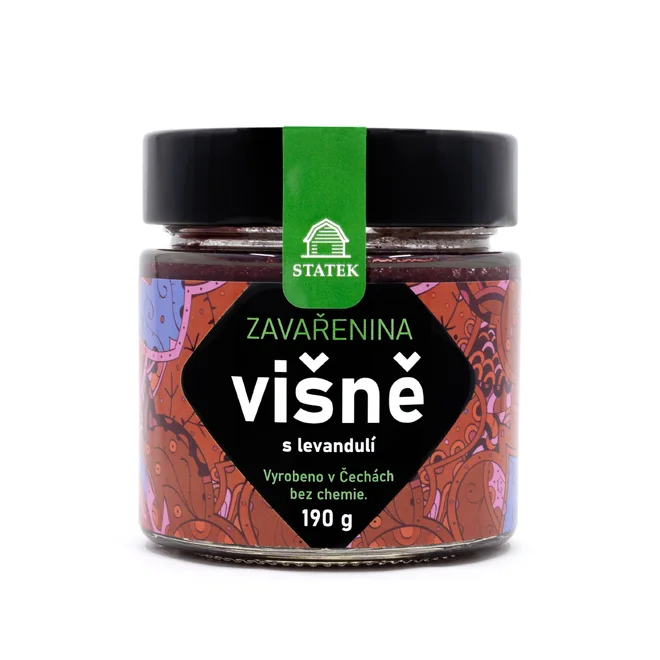 Višňová zavařenina s levandulí, 190 g