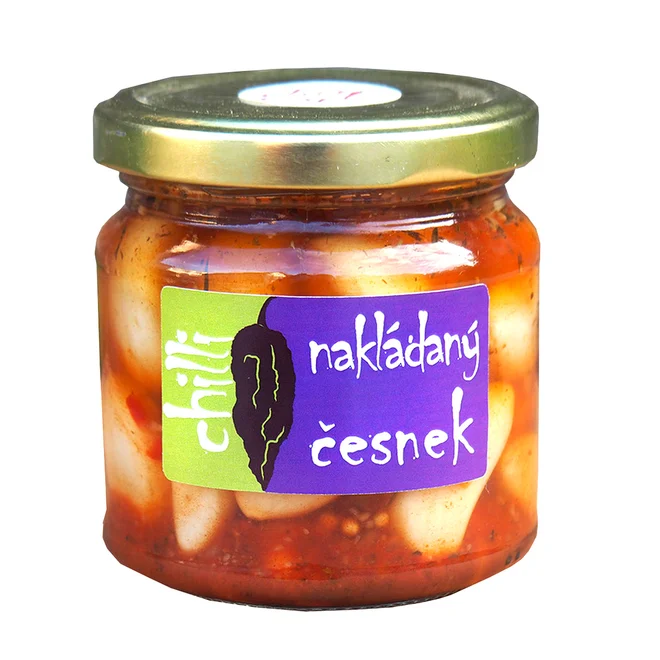 Nakládaný česnek s Carolinou reaper, 200 ml