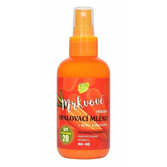 Opalovací mléko s mrkvovým extraktem SPF 20, 150 ml