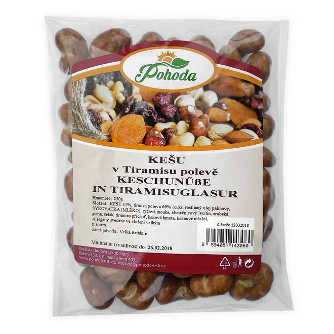 Kešu v tiramisu polevě, 250 g