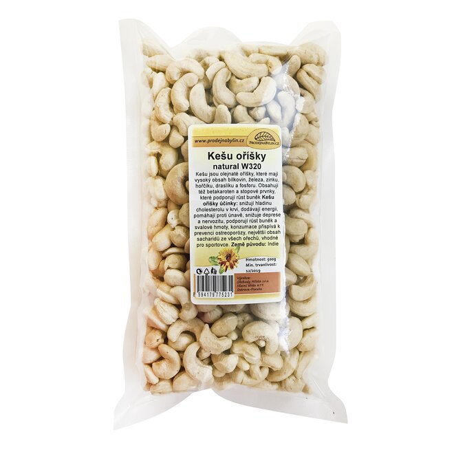 Kešu ořechy natural, 500 g
