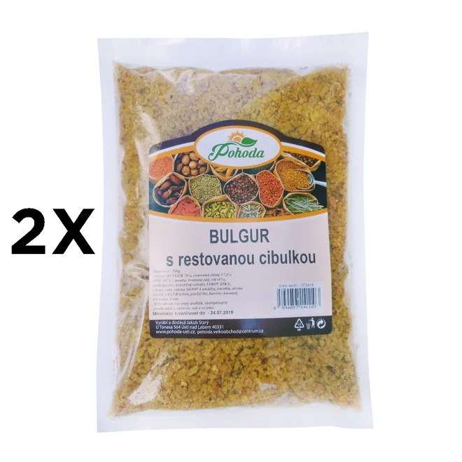 2 x 500 g Bulgur (s restovanou cibuľkou)