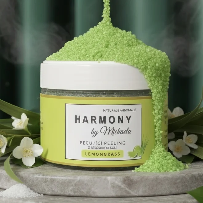 200 ml Ručne vyrábaný peeling s epsomskou soľou (citrónová tráva)