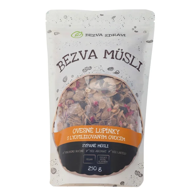 Ovesné lupínky s lyofilizovaným ovocem (250 g)