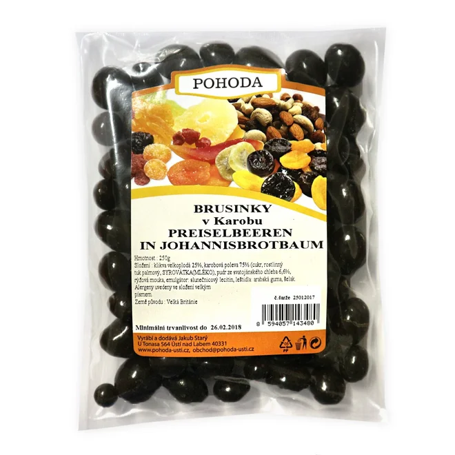 Brusinky v karobu - 250 g