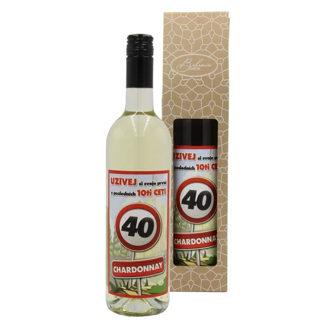 0,75 l Darčekové biele víno Chardonnay „Všetko najlepšie"