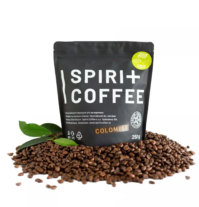 BIO Zrnková káva Spirit Coffee "Colombia Excelso Sol Naciente Organic"